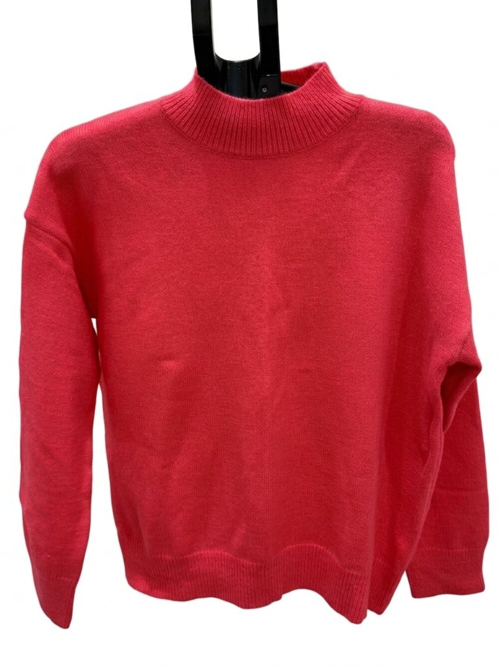 Temu Hot Pink Mock Neck Knit Sweater Long Sleeve Size XL NWOT